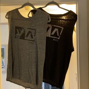 Two RVCA tank tops